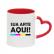 Caneca Branca c/ Alça Coração Personalizada