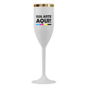 Taça Champanhe c/ Borda Personalizada      